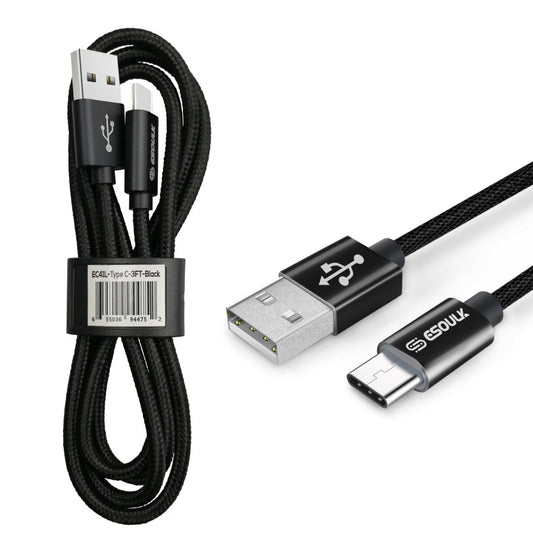 Nylon Braided USB Cable For Type-C (3.3ft/1m)