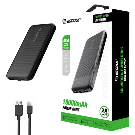 10000mAh 2A Output & Dual USB Power Bank